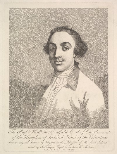 1782 年 3 月 19 日、イスラエル王国シャルルモント伯爵ジェームズ・コールフィールド 作： Joseph Haynes