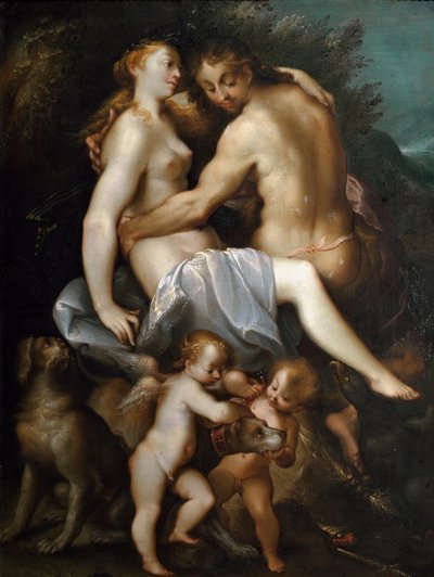 ヨーゼフ・ハインツによるアドニスと金星の絵画は長老と呼ばれました 作： Joseph Heintz