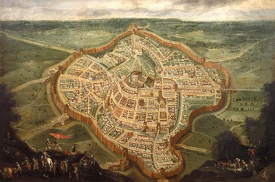 ウーディネ市の地図、17 世紀半ば、17 世紀半ば.. 作： Joseph Heintz the Younger