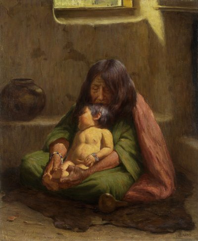 インドの母と子 作： Joseph Henry Sharp
