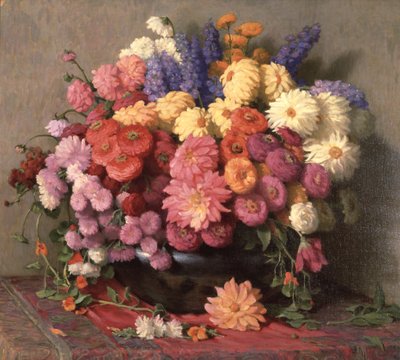 晩夏の花（キャンバスに油彩） 作： Joseph Henry Sharp