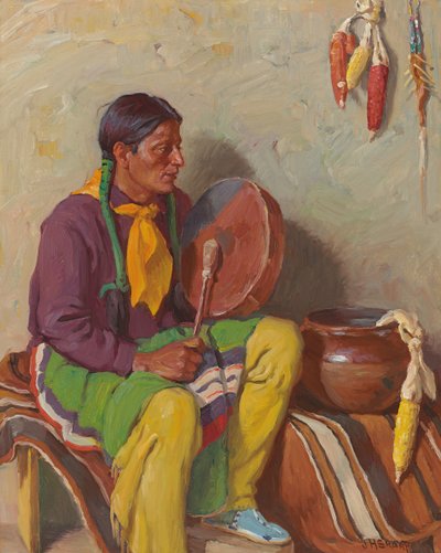 聖歌（キャンバスに油彩） 作： Joseph Henry Sharp