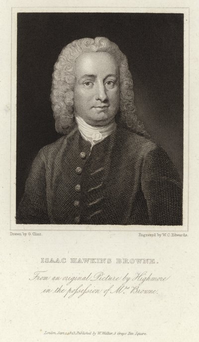 アイザックホーキンスブラウン-英語の作家および政治家（1705-1760） 作： Joseph Highmore