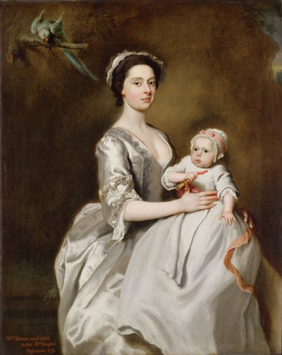 シャープ夫人と子供 作： Joseph Highmore