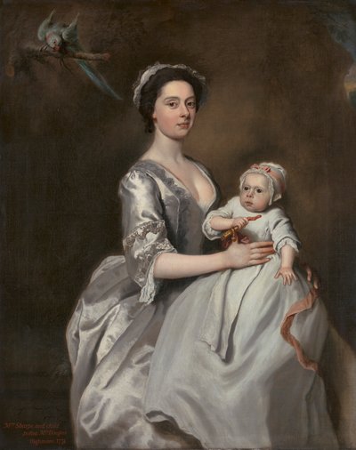 シャープ夫人と彼女の子供 作： Joseph Highmore