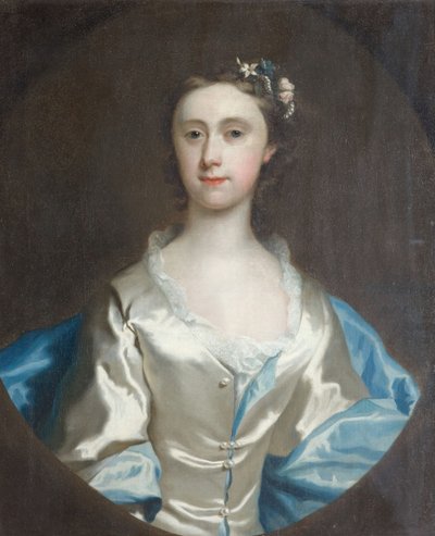 女性の肖像」（1745年）。 作： Joseph Highmore