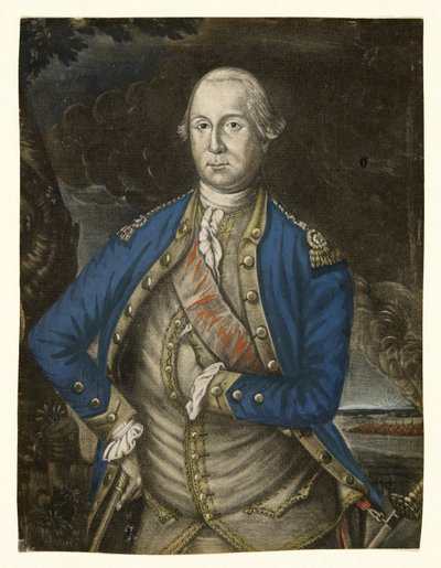 彼の閣下ジョージ・ワシントン・エスクァイア、パブ。 1776年（手描きの彫刻） 作： Joseph Hiller