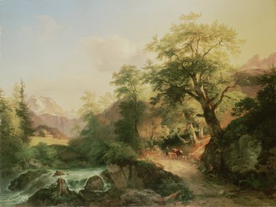 ウィーン近郊の森、1852年 作： Joseph Hoger