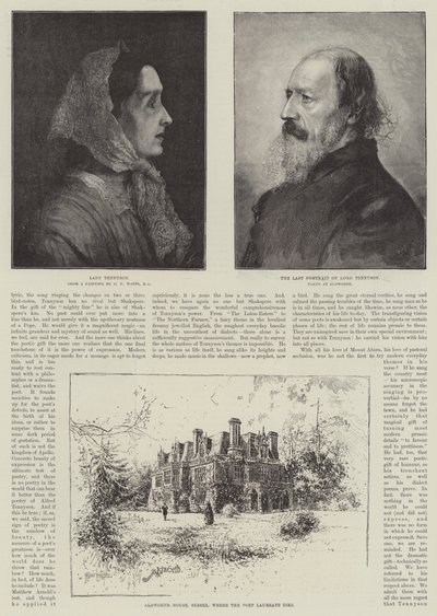 アルフレッド、テニーソン男爵、詩人賞受賞者 作： Joseph Holland Tringham
