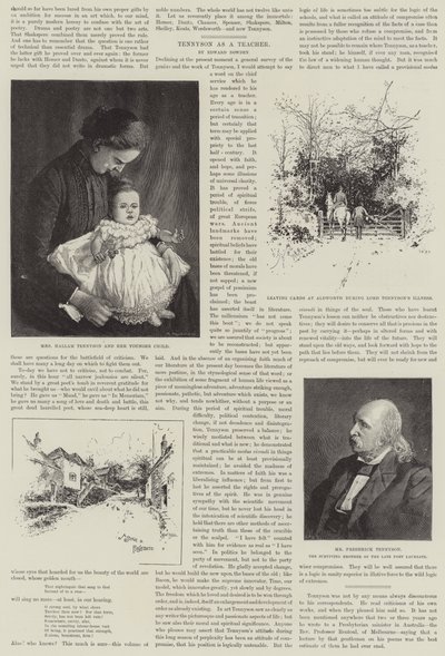 アルフレッド、テニーソン男爵、詩人賞受賞者 作： Joseph Holland Tringham