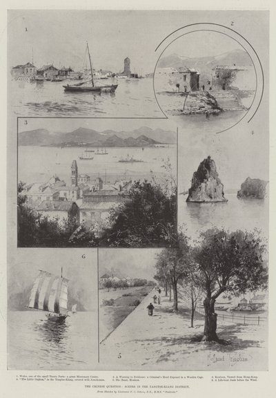 中国の質問、長江江地区の情景 作： Joseph Holland Tringham