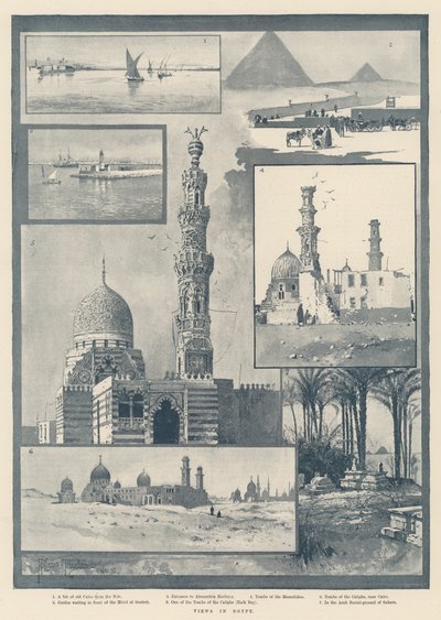 エジプトの景色 作： Joseph Holland Tringham