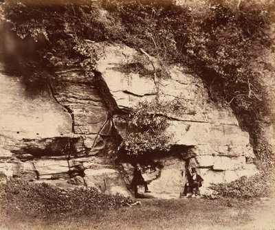 ファウンテンズ・アビー、エコー・ロック（1856年）（写真 作： ジョセフ & ハウレット ロバート (1831-58) カンダル