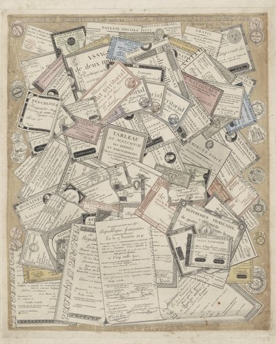 フランス・パピエゲルド フランス共和国の硬貨およびその他の書類 (オブジェクトのタイトル) 作： Joseph Hunin