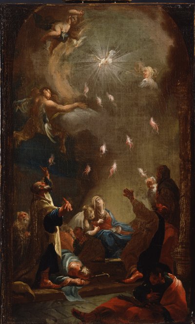 聖霊降臨ペンテコステ、c。 1750 作： Joseph Ignaz Mildorfer