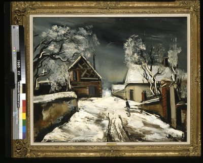 雪の中の家（キャンバスに油彩） 作： Joseph Jacob Plenck