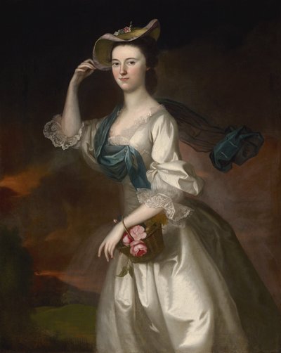 アビゲイル・アービング・スコットの肖像、1760 作： Joseph Jonathan Blackburn