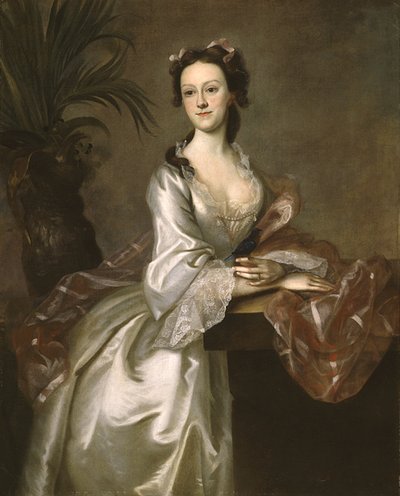 ジョンピゴット夫人の肖像、1752年頃 作： Joseph Jonathan Blackburn