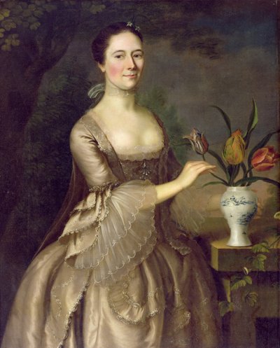 女性の肖像（ミセスダヴェンポート）c.1762 作： Joseph Jonathan Blackburn
