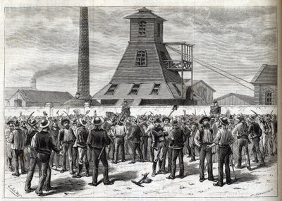 1884年のアンザン鉱山（Pas-de-Calais）でのストライキ - Greves aux mines d