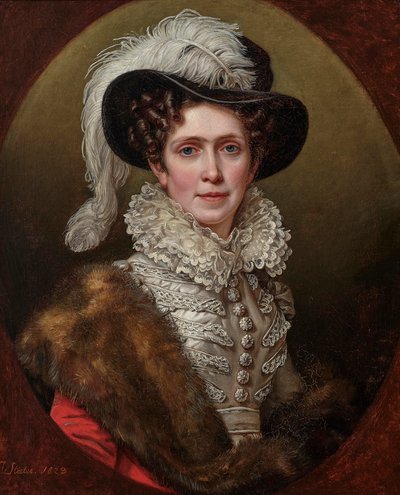 バーデンのキャロライン 1776 年から 1841 年、バイエルンの女王、1823 年。 作： Joseph Carl Stieler
