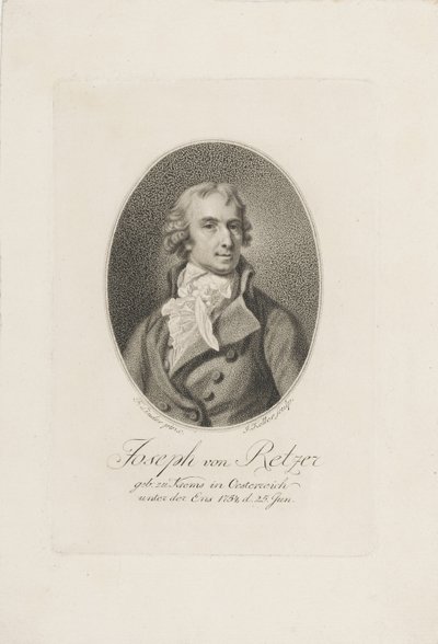 Joseph Friedrich von Retzer 1754-1824、1798年以前。 作： Joseph Keller