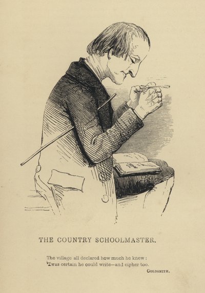 ケニー・メドウズThe Country Schoolmaster」（彫刻 作： Joseph Kenny (after) Meadows