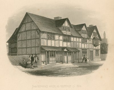 1864年に復元されたシェイクスピアの家 作： Joseph Kenny Meadows