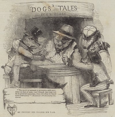 運の悪い犬が物語を語る 作： Joseph Kenny Meadows