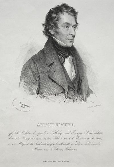 アントン・ヘイン博士の肖像、1840年。 作： Joseph Kriehuber