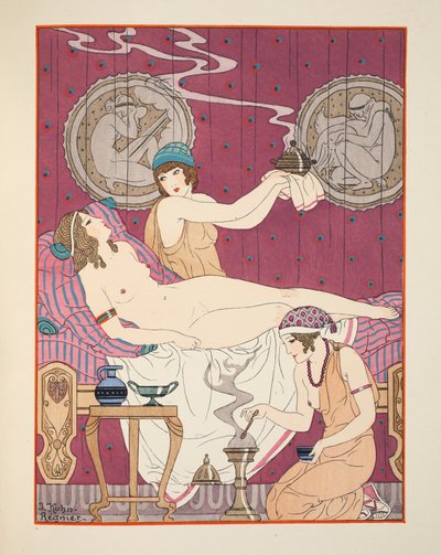 芳香族燻蒸、「ヒポクラテスの作品」、1934年からのイラスト 作： Joseph Kuhn Regnier