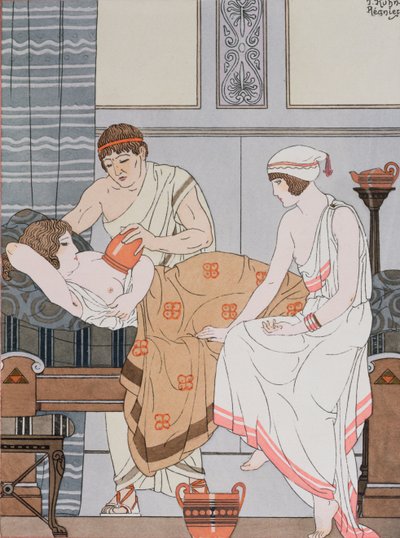 カッピング、「ヒポクラテス全集」、1932年のイラスト 作： Joseph Kuhn Regnier