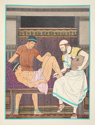 浣腸、「ヒポクラテスの作品」のイラスト、1934 作： Joseph Kuhn Regnier