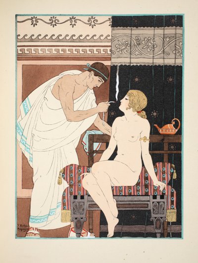 吸入療法、「ヒポクラテスの作品」、1934年のイラスト 作： Joseph Kuhn Regnier