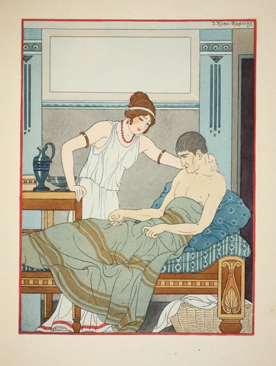 神経疾患、「ヒポクラテスの作品」、1934年のイラスト 作： Joseph Kuhn Regnier