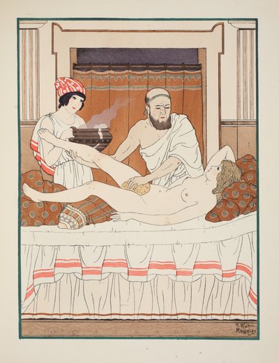 スポンジバス、「ヒポクラテスの作品」からのイラスト、1934年 作： Joseph Kuhn Regnier