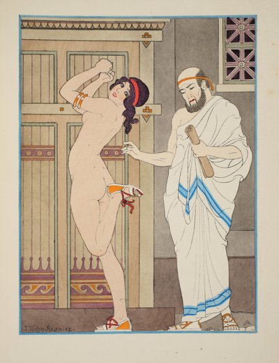 若々しい戯れ、「ヒポクラテスの作品」、1934年のイラスト 作： Joseph Kuhn Regnier