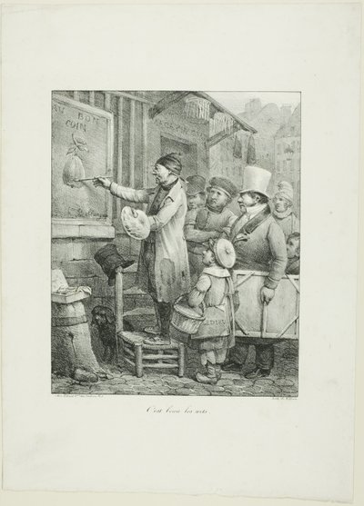 芸術はどれほど美しいか、クロッキーのリトグラフから... 1823 作： Joseph Louis Hippolyte Bellange