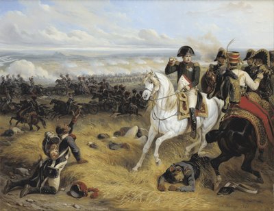 ワグラムの戦いにおけるナポレオン（1809年7月5日～6日） - par Bellange, Hippolyte (1800-1866) 作： Joseph Louis Hippolyte Bellange