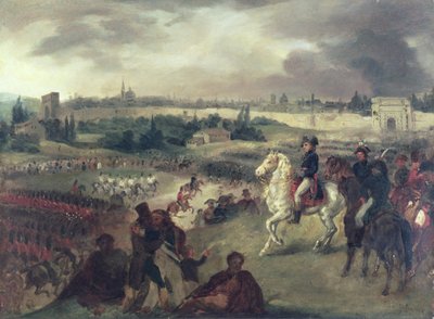 1796年のナポレオンボナパルト（1769-1821）のミラノへの進入 作： Joseph Louis Hippolyte Bellange