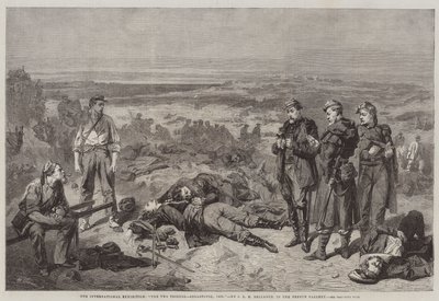フランスのギャラリーでの国際展示会、2人の友人、セバストポル、1855年 作： Joseph Louis Hippolyte Bellange