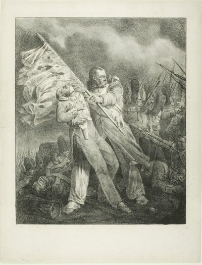 傷ついた旗手 作： Joseph Louis Hippolyte Bellange