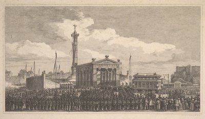7月のコラムの就任式 1840年、1840年。 作： Joseph Louis Trimolet