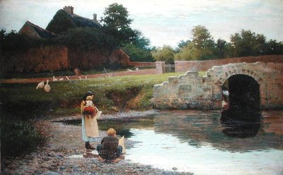 オールドブリッジで遊ぶ 作： Joseph Malachy Kavanagh