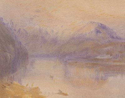 湖（カラーリトグラフ） 作： Joseph Mallord William (after) Turner
