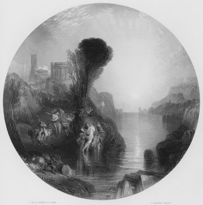 バッカスとアリアンヌ（ナショナル・ギャラリー所蔵の絵より）（エングレーヴィング 作： Joseph Mallord William (after) Turner
