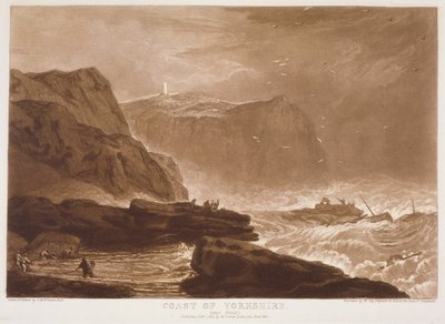 F.24.Iヨークシャー海岸、「Liber Studiorum」から、WilliamSayによって刻印 作： Joseph Mallord William (after) Turner