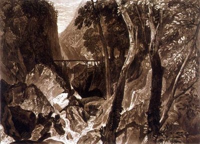 F.54.I グラン・シャルトルーズの近くの水車小屋、ヘンリー・ドーエ作の「Liber Studiorum」より 作： Joseph Mallord William (after) Turner