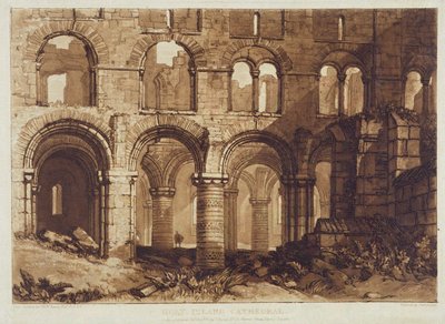 ホーリーアイランド大聖堂 チャールズ・ターナー(1773-1857) 1808年(彫刻) 作： Joseph Mallord William (after) Turner