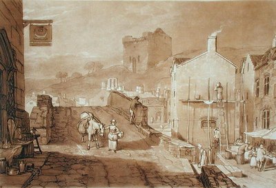 ノーサンバーランド州モーペス、チャールズ・ターナー（1773-1857）が1808年に出版した彫刻（エングレーヴィング）。 作： Joseph Mallord William (after) Turner